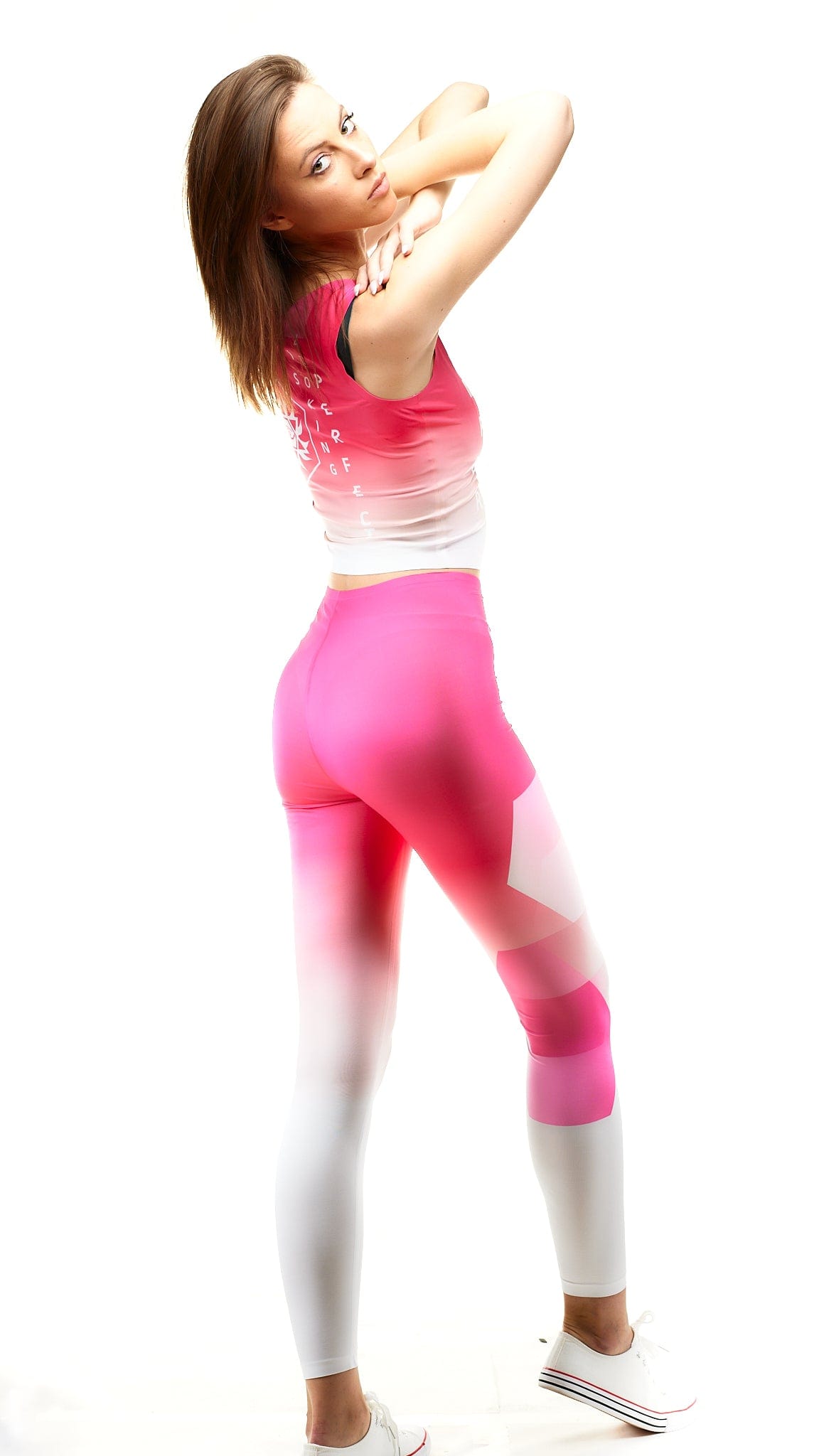 lookingperfect.fashion Berry / Set BERRY - TIGHT CROP TANKTOP & HIGH WAIST LEGGINGS SET