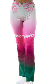 lookingperfect.fashion Cherry / Pants HIGH WAIST FLARED YOGA PANTS - CHERRY