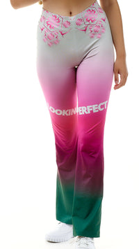 lookingperfect.fashion Cherry / Pants HIGH WAIST FLARED YOGA PANTS - CHERRY