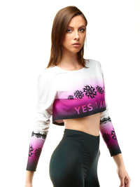 lookingperfect.fashion Yes I Am / T-shirt / Mystique LONG SLEEVE CROP TSHIRT - MISTIQUE 477