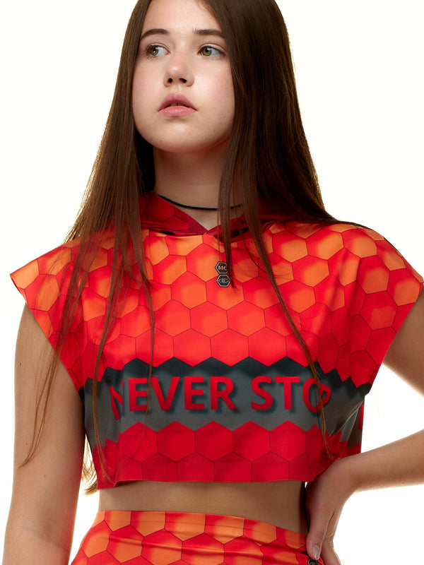 lookingperfect.fashion Never Stop / Hoodies / Dragon LOOSE CROP HOODIE (SLEEVELESS) - DRAGON 54690