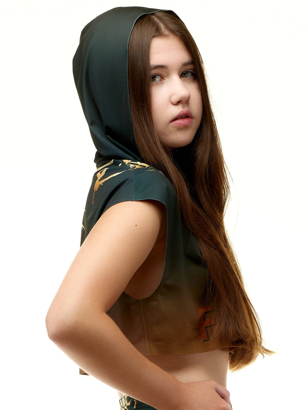 lookingperfect.fashion Forever / Hoodies / Mural LOOSE CROP HOODIE (SLEEVELESS) - MURAL 5436