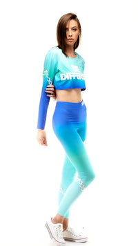 lookingperfect.fashion Princess / Set PRINCESS - LONG SLEEVE CROP TSHIRT & HIGH WAIST LEGGINGS SET