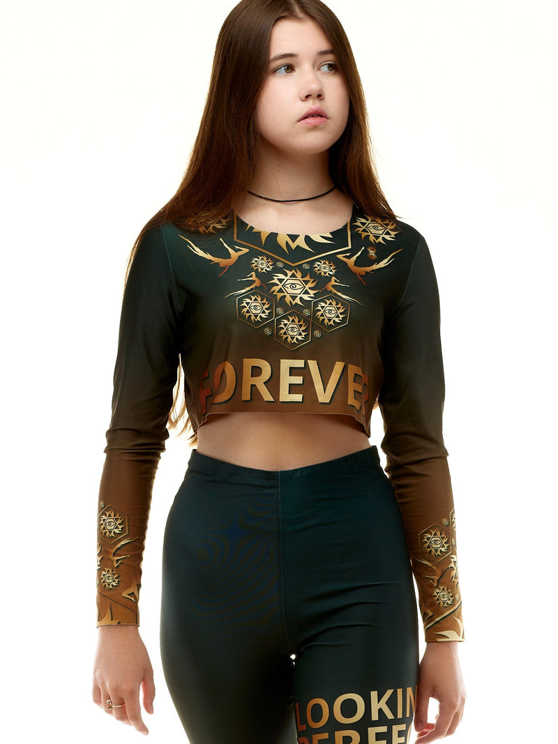 lookingperfect.fashion Forever / T-shirt / Mural REGULAR FIT CROP TSHIRT (LONG SLEEVE) - MURAL 478