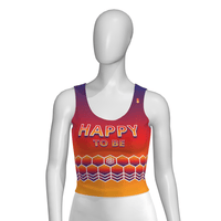 lookingperfect.fashion Happy To Be / Tanktops / Sunset TIGHT CROP TANKTOP - SUNSET 465