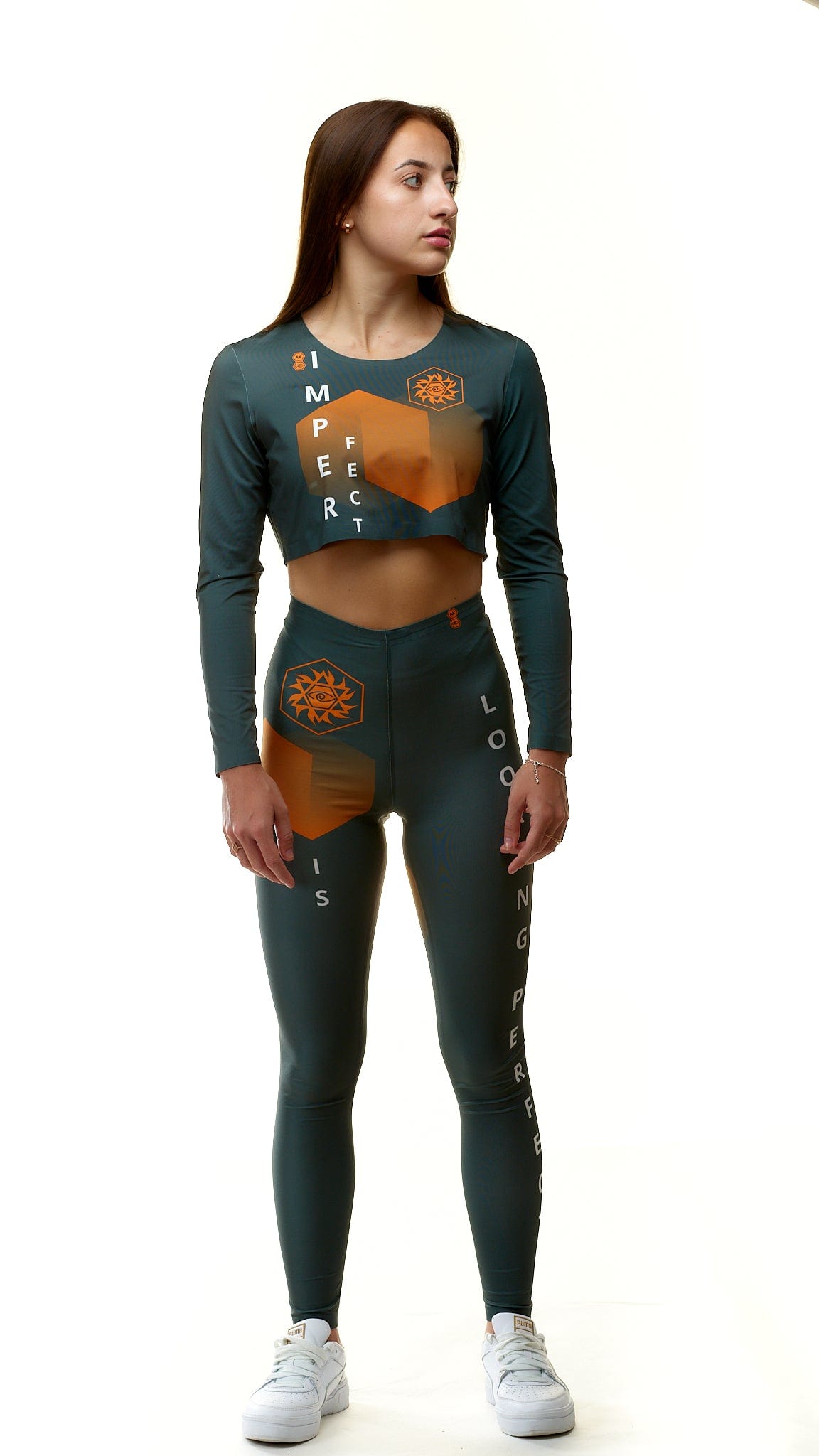 lookingperfect.fashion Imperfect / Void / Set VOID - LONG SLEEVE CROP TSHIRT & HIGH WAIST LEGGINGS SET